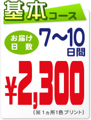 基本コース お届け日数7〜10日間 2100円