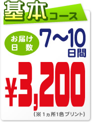 基本コース お届け日数7〜10日間 2600円